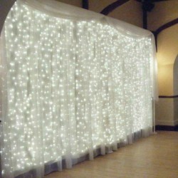 LED Grilijanda - užuolaida, krioklys šaltai balta